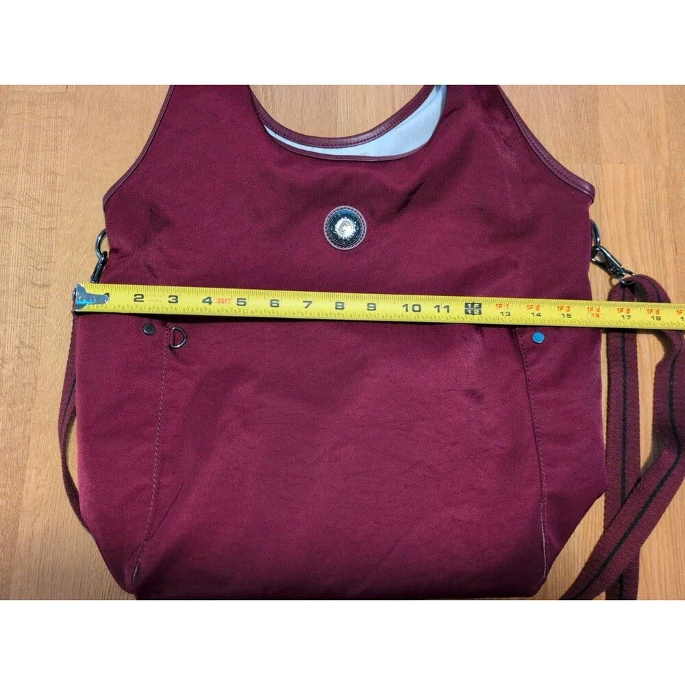 Kipling Urbana Large shoulder Hobo bag Burgandy Nylon Adjustable Strap Pockets